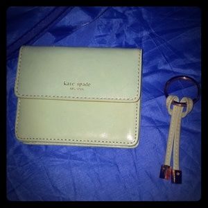 Kate Spade Leather Teal & Olive Green Wallet